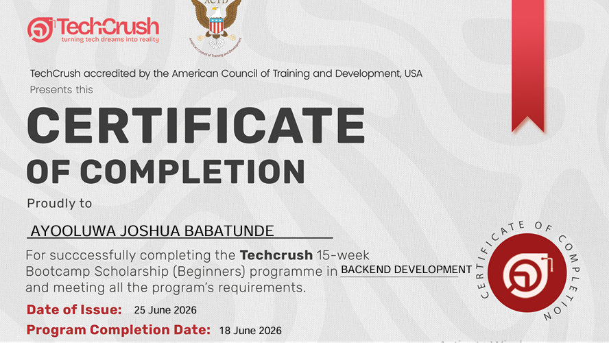 techcrush certificate